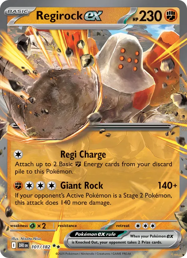 Regirock ex 101/182 from Destined Rivals