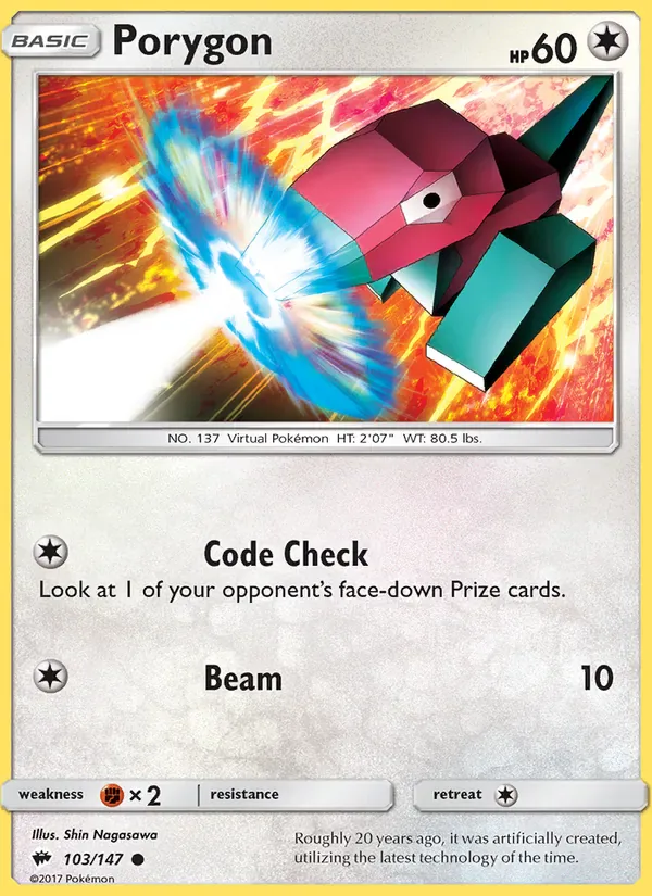 Porygon 103/147 from Burning Shadows