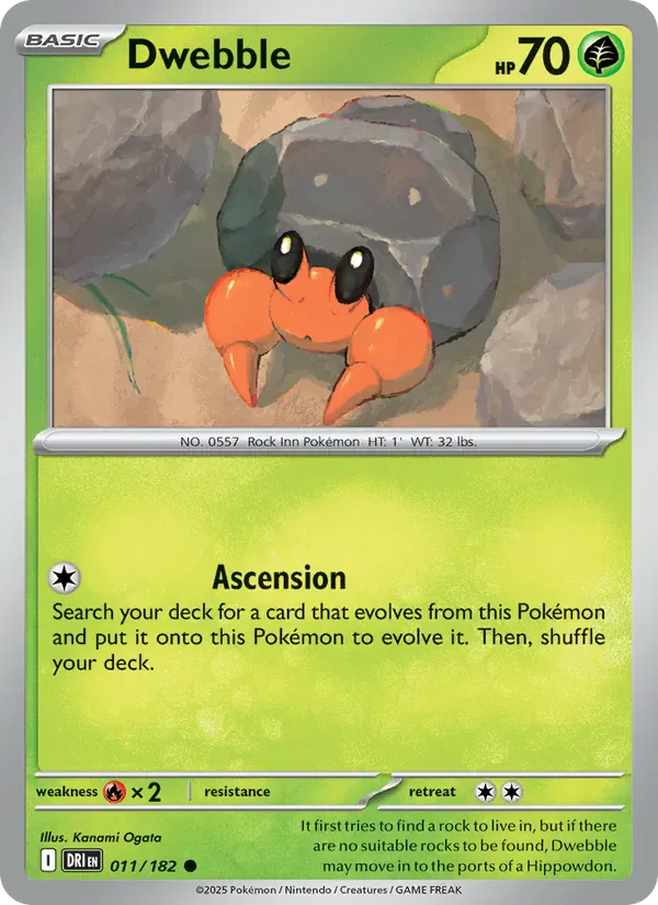 Dwebble 011/182 from Destined Rivals