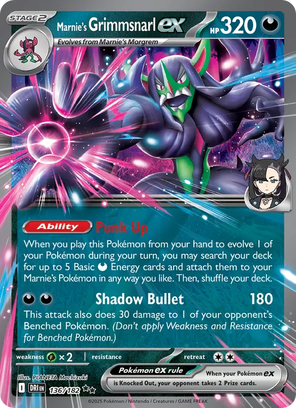 Marnie's Grimmsnarl ex 136/182 from Destined Rivals