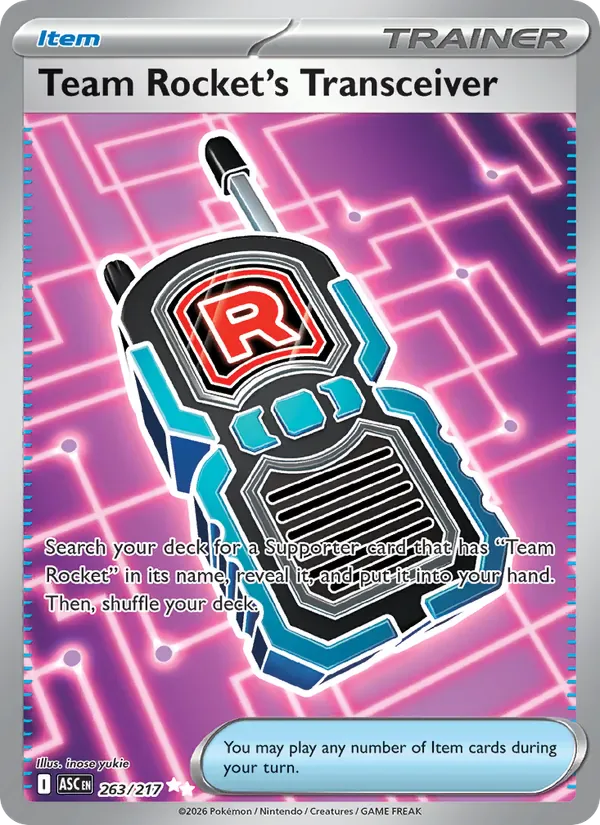 Team Rocket's Transceiver 263/217 from Ascended Heroes