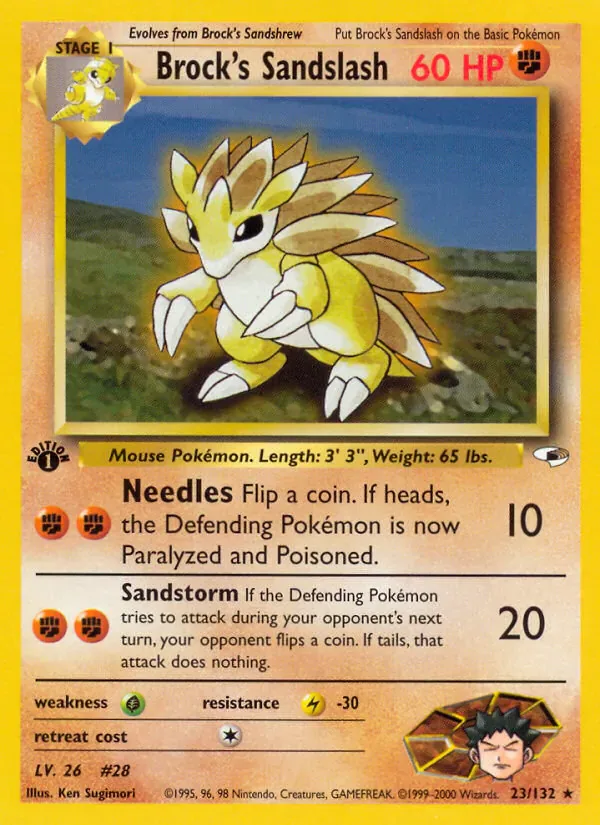 Brock's Sandslash 23/132 from Gym Heroes