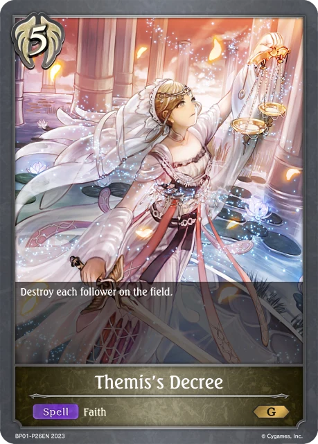 Themis's Decree BP01-P26EN Shadowverse: Evolve card