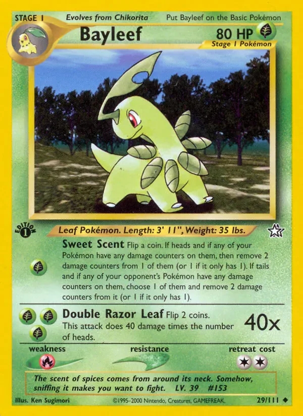 Bayleef 29/111 from Neo Genesis