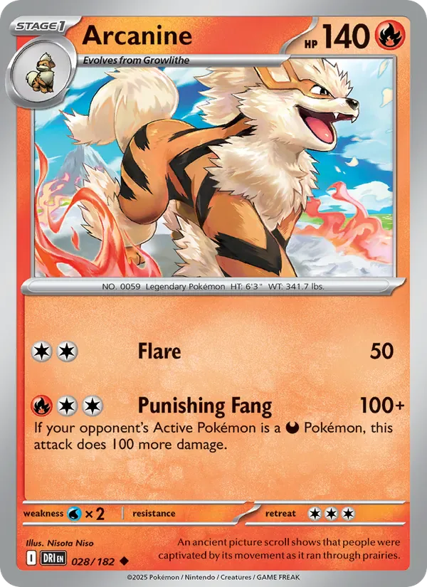 Arcanine 028/182 from Destined Rivals