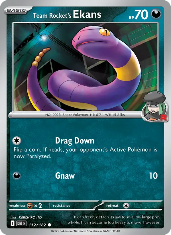 Team Rocket's Ekans 112/182 from Destined Rivals