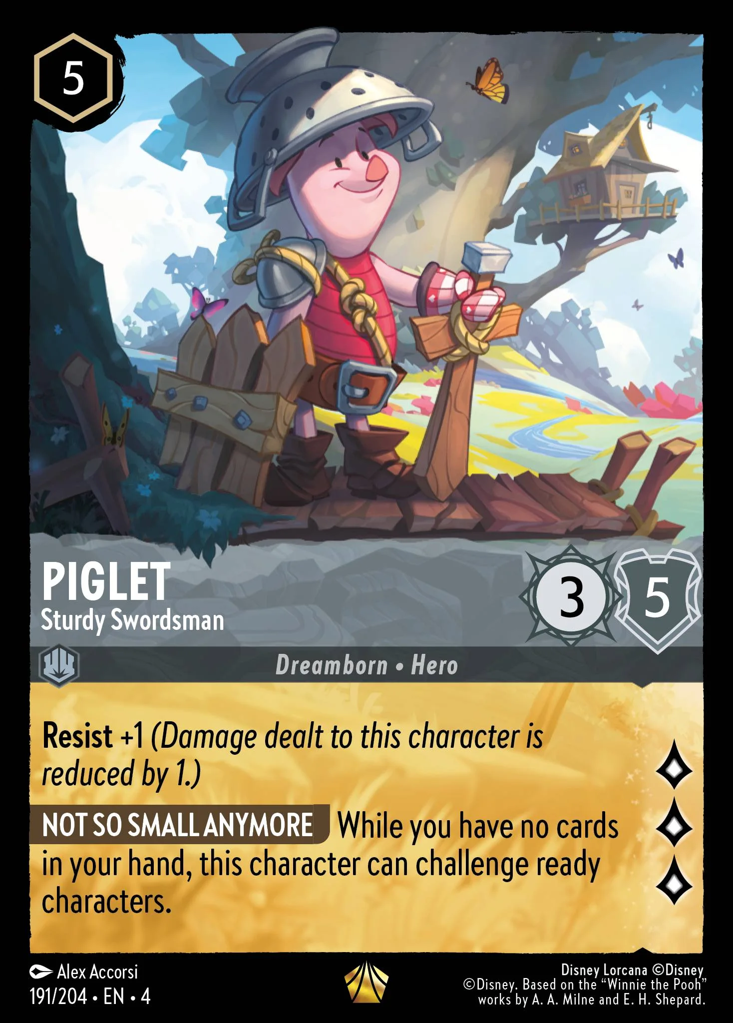 Piglet - Sturdy Swordsman 191/204 from Ursula's Return