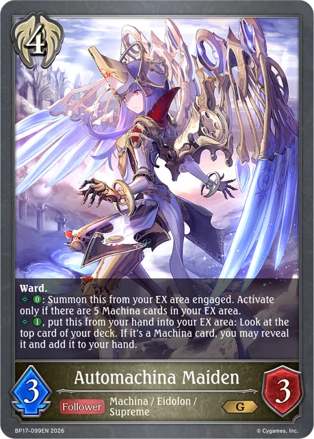 Automachina Maiden BP17-099EN Shadowverse: Evolve card