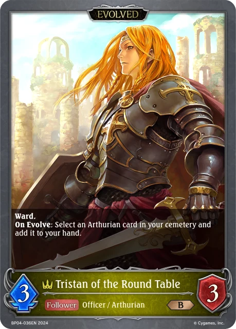 Tristan of the Round Table BP04-036EN Shadowverse: Evolve card