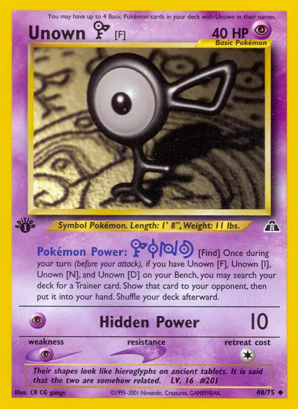 Unown [F] 48/75 from Neo Discovery