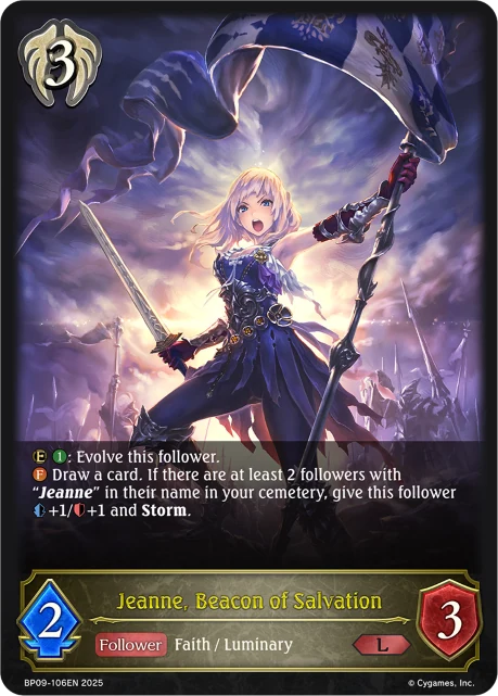Jeanne, Beacon of Salvation BP09-106EN Shadowverse: Evolve card
