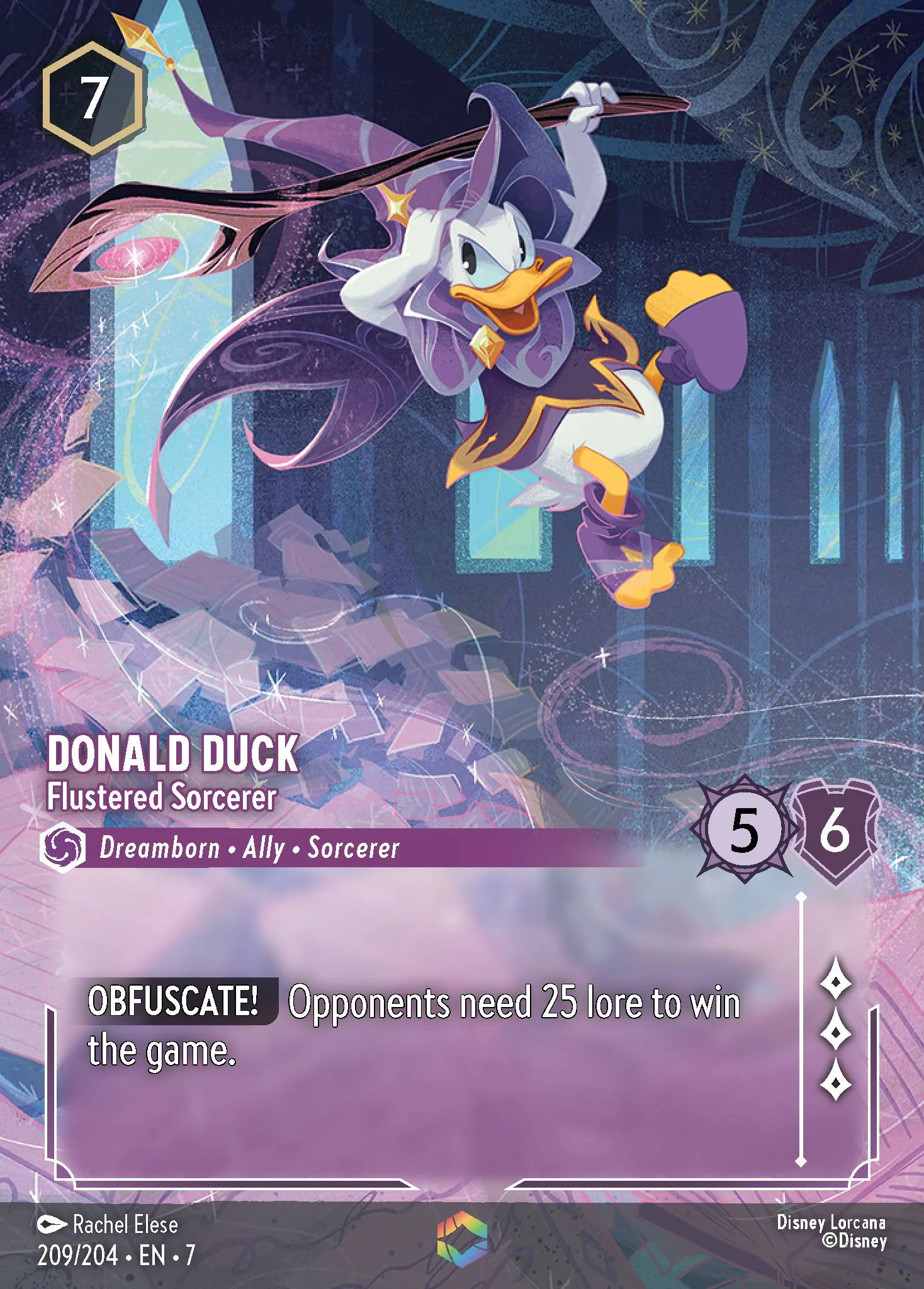 Donald Duck - Flustered Sorcerer 209/204 from Archazia's Island