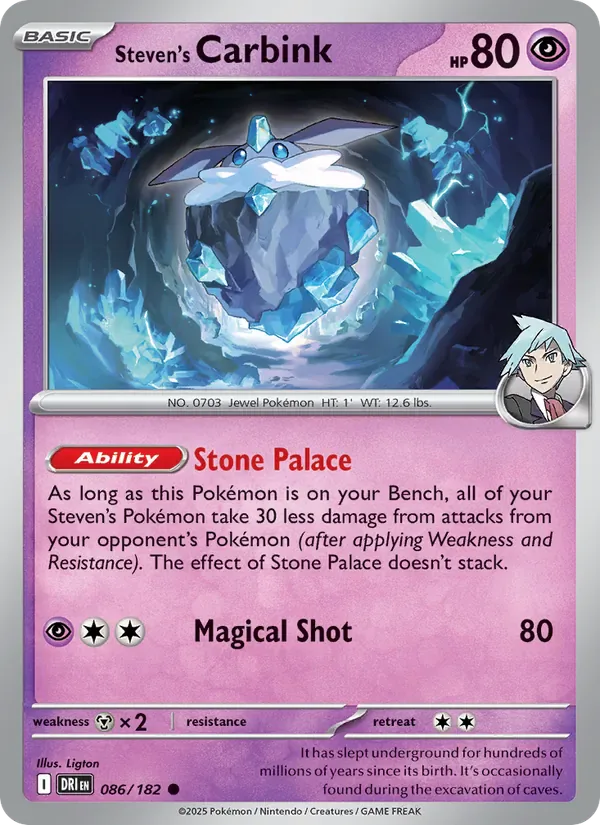 Steven's Carbink 086/182 from Destined Rivals