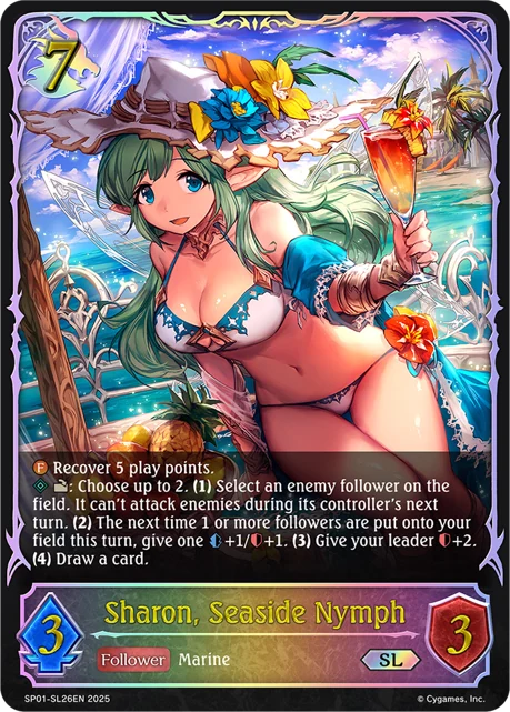 Sharon, Seaside Nymph SP01-SL26EN Shadowverse: Evolve card