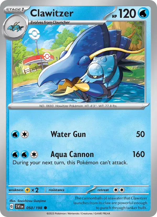 Clawitzer 050/198 from Scarlet & Violet Base Set