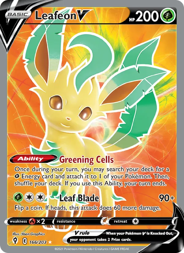 Leafeon V 166/203 from Evolving Skies