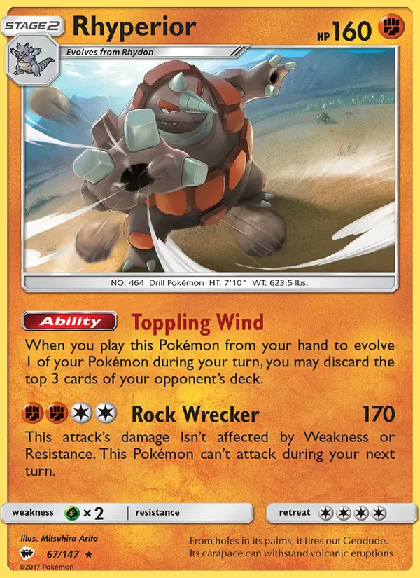 Rhyperior 67/147 from Burning Shadows