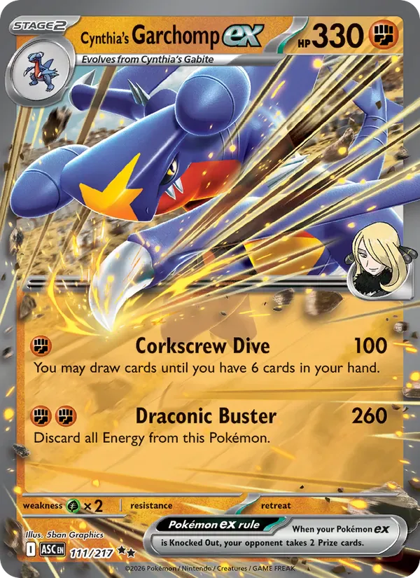 Cynthia's Garchomp ex 111/217 from Ascended Heroes