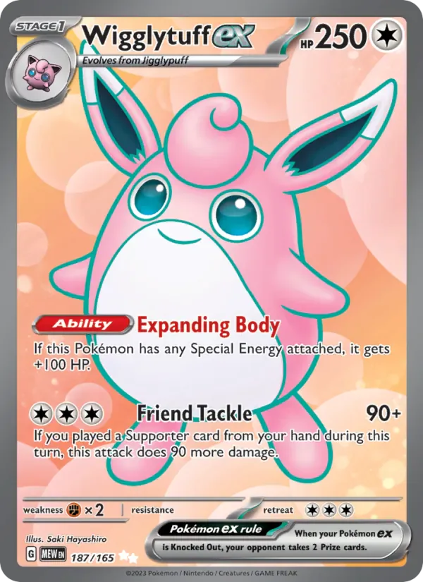 Wigglytuff ex 187/165 from Pokemon 151