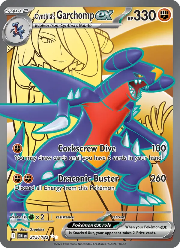 Cynthia's Garchomp ex 215/182 from Destined Rivals