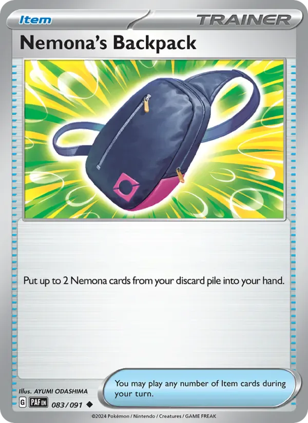 Nemona's Backpack 083/91 from Paldean Fates