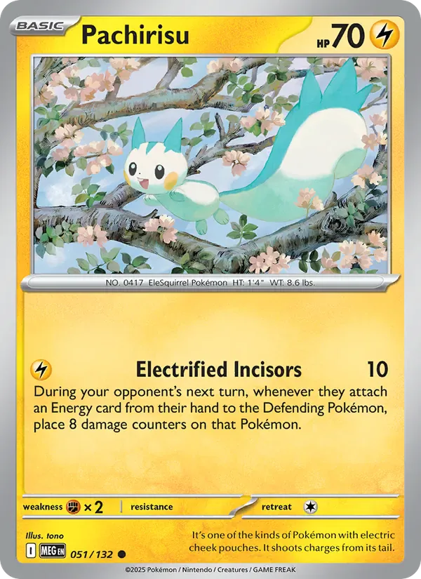 Pachirisu 051/132 from Mega Evolution