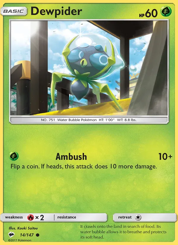 Dewpider 14/147 from Burning Shadows