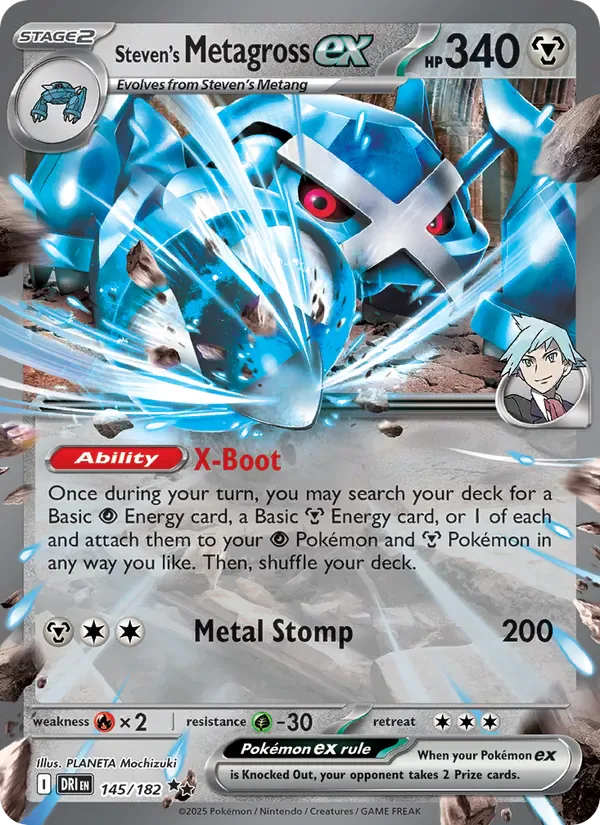 Steven's Metagross ex 145/182 from Destined Rivals