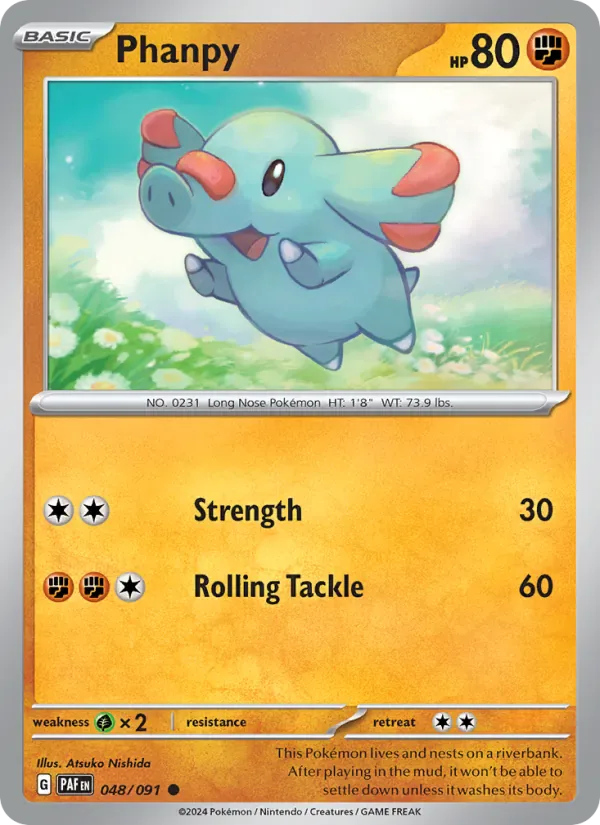 Phanpy 048/91 from Paldean Fates