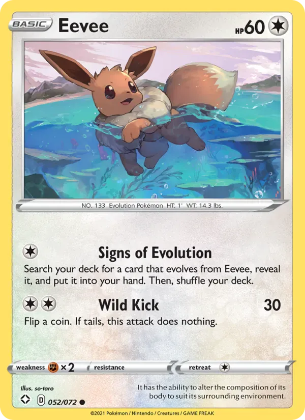 Eevee 52/72 from Shining Fates