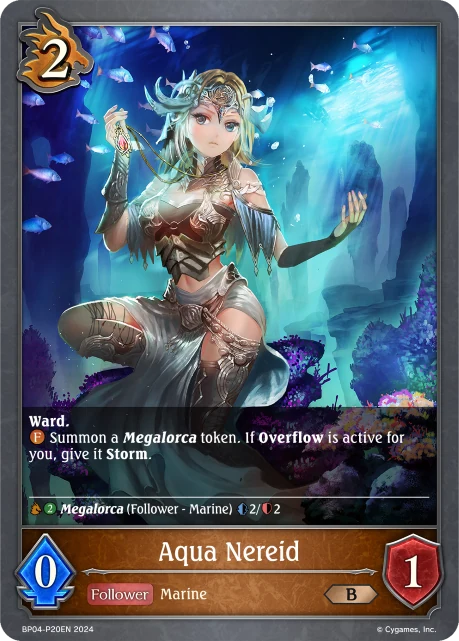 Aqua Nereid BP04-P20EN Shadowverse: Evolve card
