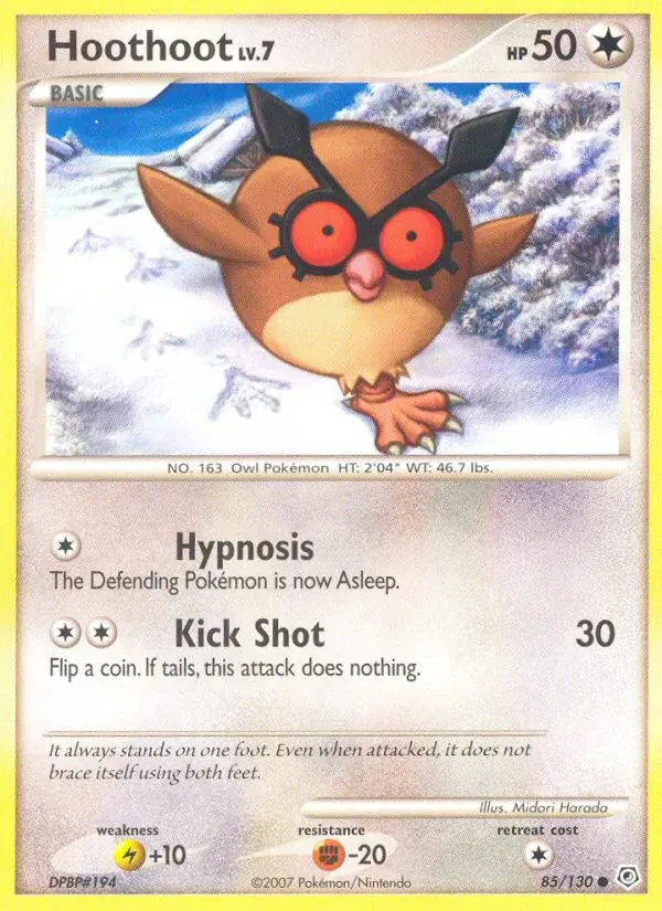 Hoothoot 85/130 from Diamond & Pearl
