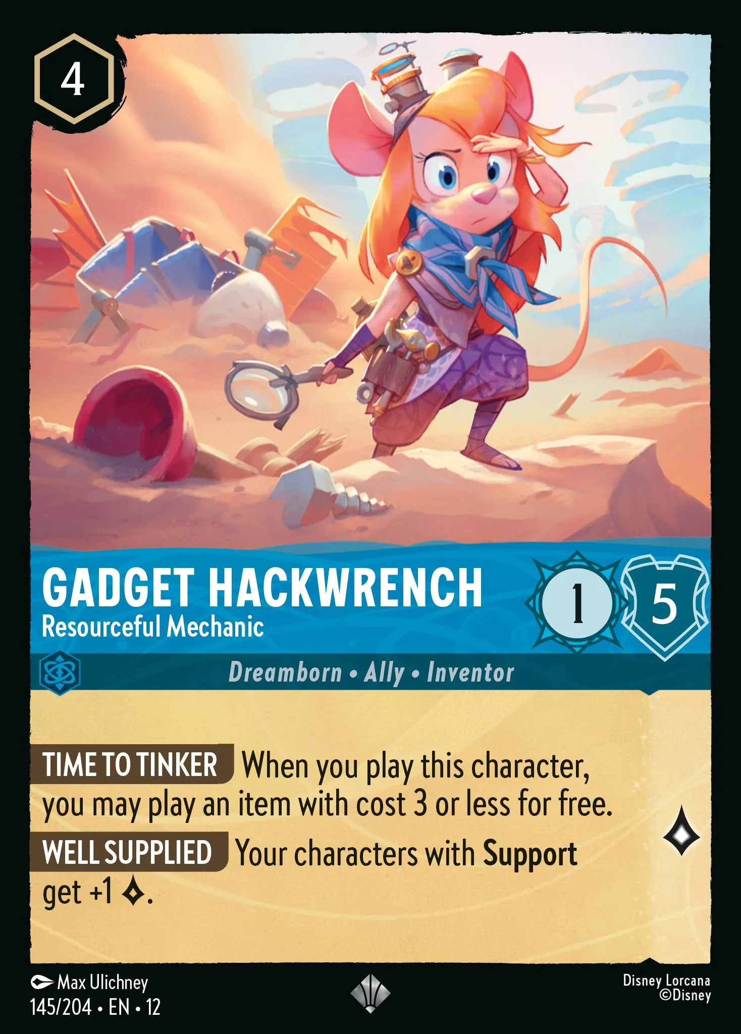 Gadget Hackwrench - Resourceful Mechanic 145/204 from Wilds Unknown