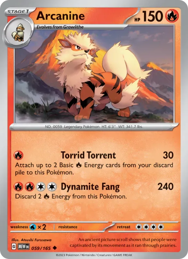 Arcanine 059/165 from Pokemon 151