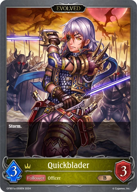 Quickblader GFB01a-059EN Shadowverse: Evolve card