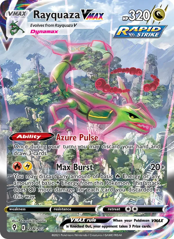 Rayquaza VMAX 218/203 from Evolving Skies