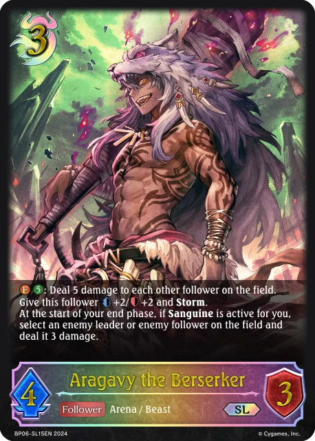Aragavy the Berserker BP06-SL15EN Shadowverse: Evolve card