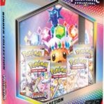 Pokemon Prismatic Evolutions Binder Collection featuring a 9-pocket binder and five Scarlet & Violet booster packs