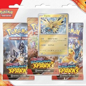 Scarlet & Violet Surging Sparks 3-Pack Blister with Pikachu ex and Dragon Pokémon