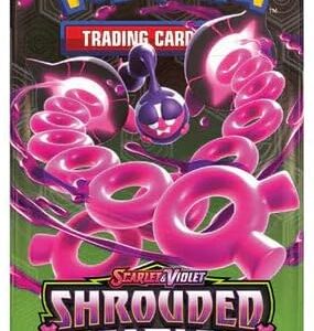 Pokemon TCG Shrouded Fable Booster Pack featuring Pecharunt art