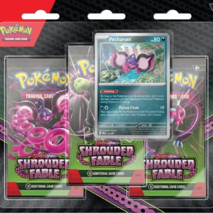 Pokemon Scarlet & Violet Shrouded Fable Three-Booster Blister with Pecharunt Promo