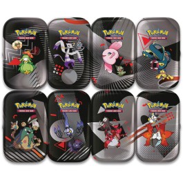 Pokemon TCG Unova Mini Tin with Black Bolt & White Flare booster packs, sticker, and art card