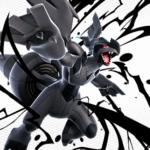 Black and white banner for Pokémon TCG: Scarlet & Violet – Black Bolt featuring Reshiram