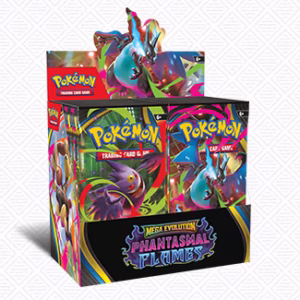 Pokemon TCG Mega Evolution Phantasmal Flames Booster Display Box official product artwork
