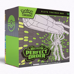 Pokemon TCG Mega Evolution Perfect Order Elite Trainer Box official product artwork