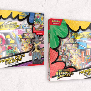 Pokemon TCG Mega Evolution Ascended Heroes Mega Lucario or Mega Gardevoir Premium Poster Collection official product artwork
